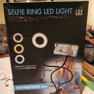 LAX Selfie Ring LED Light with Phone Holder